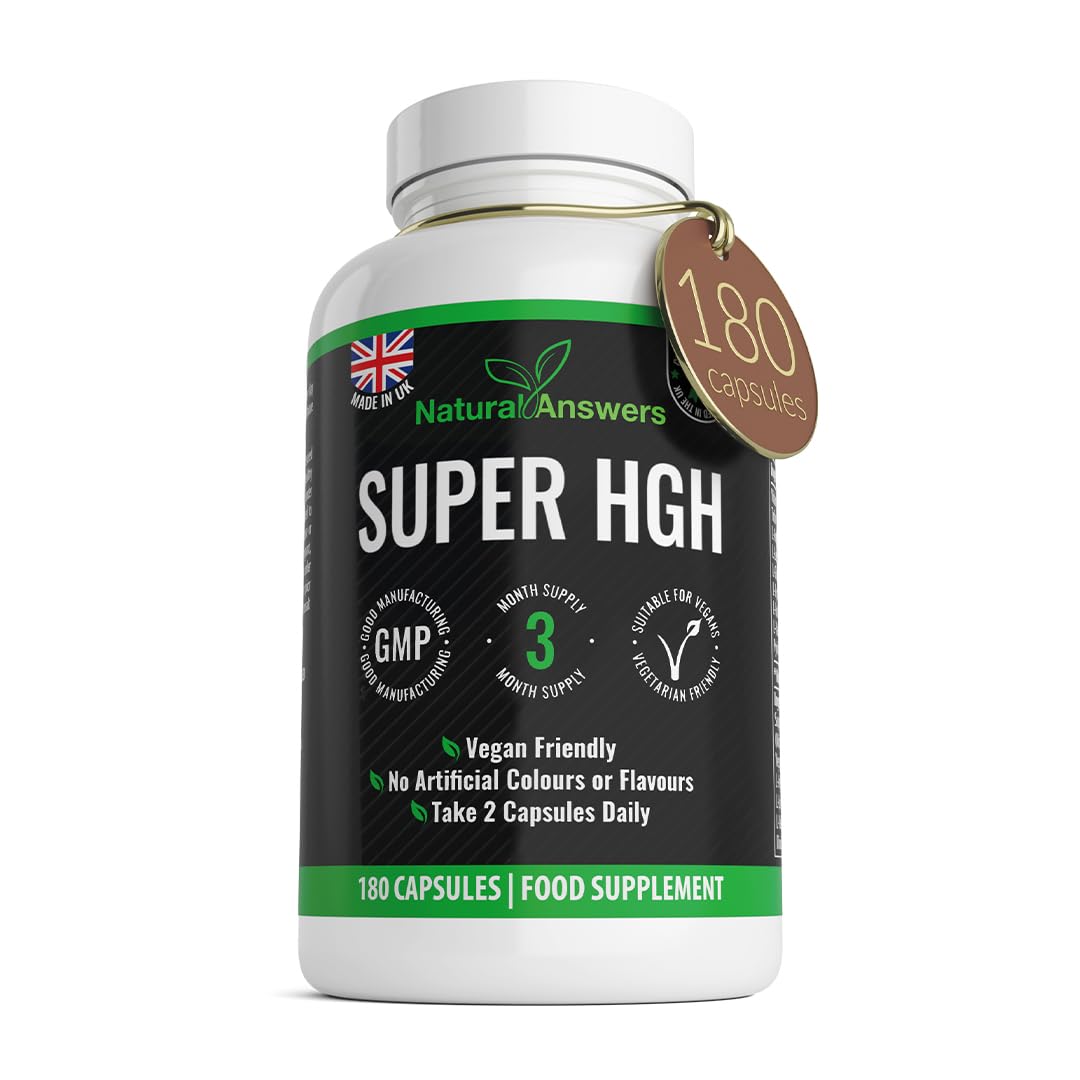 くっきーです。SUPER HGH 180 Super HGH Vegan Capsules - (3 Months Supply) 9-in-1 HGH